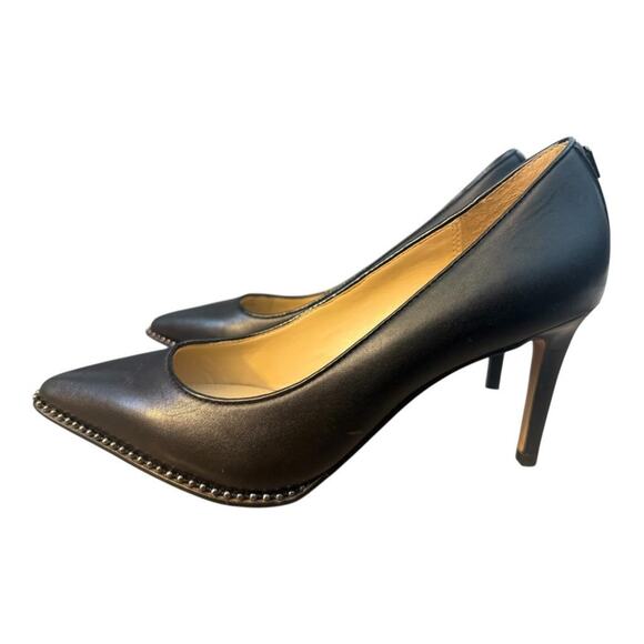 Coach Vonna Studded Black Leather Heel Women size 5 EUC - Picture 2 of 7